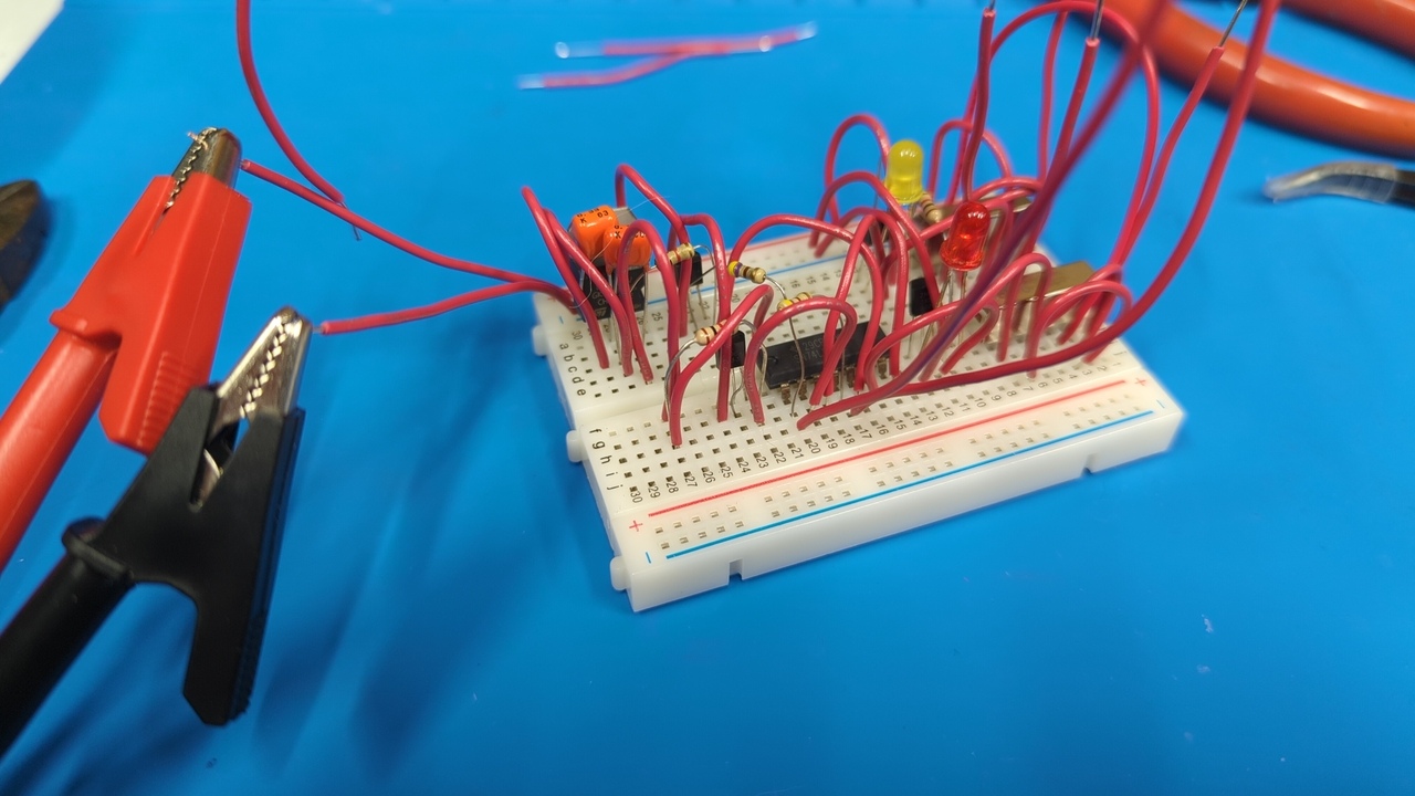 TR switch built on a breadboard